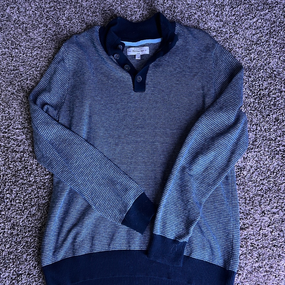 Hawker Rye Navy Blue Sweater